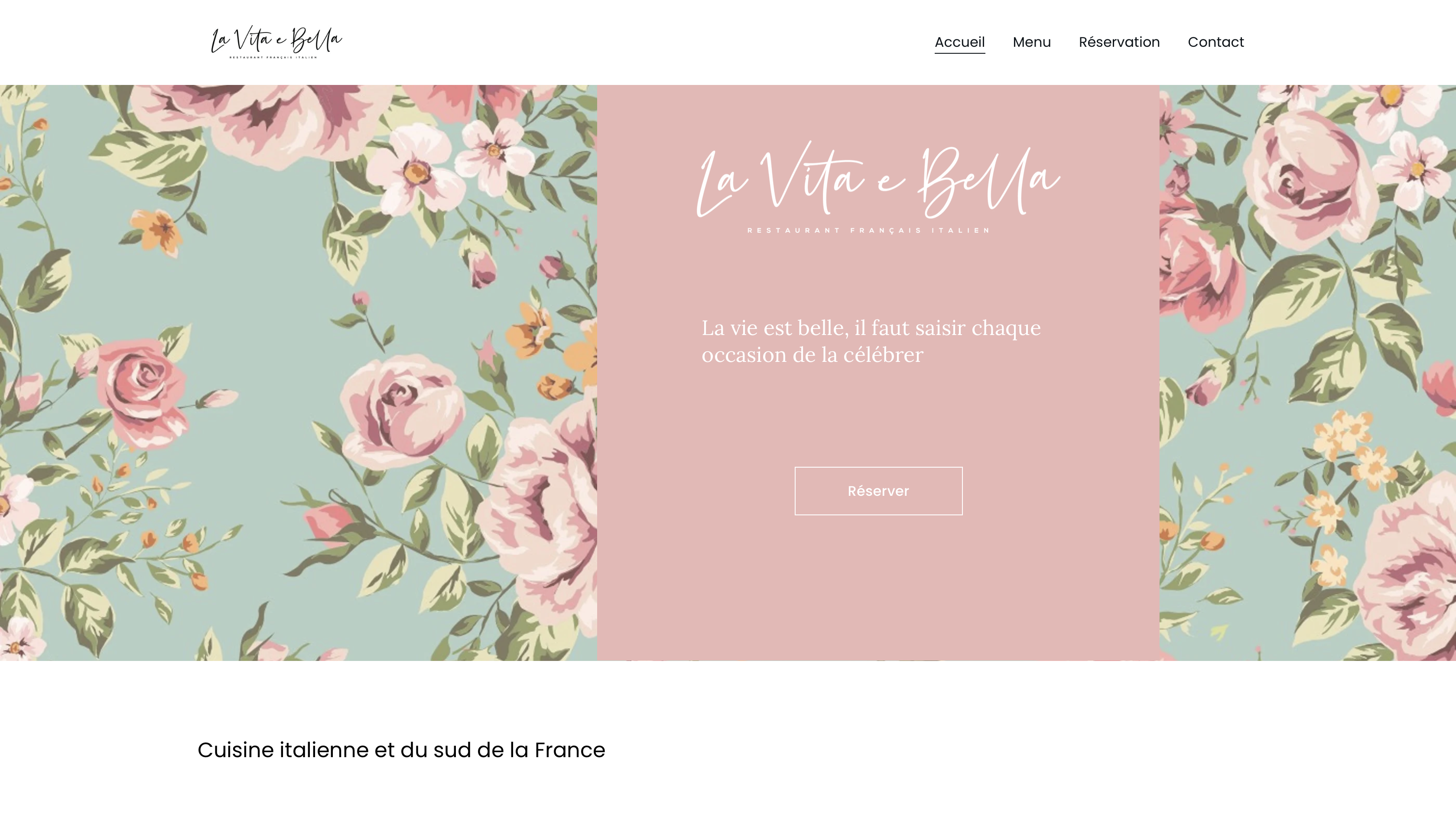 Aperçu du site La Vita è Bella